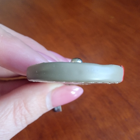 Coach Snowman Silver Red Leather Signature Jacquard Keychain Bag Charm Y2K - Picture 9 of 9